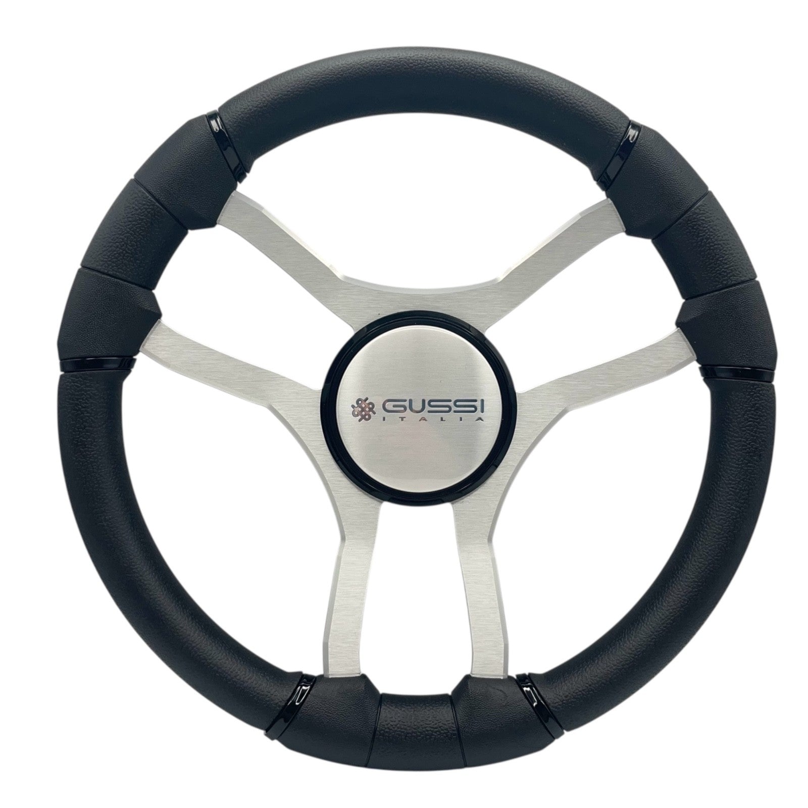 Malera Boat Steering Wheel Brushed Aluminum Spokes