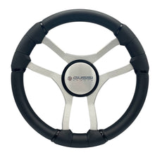 Malera Boat Steering Wheel Brushed Aluminum Spokes