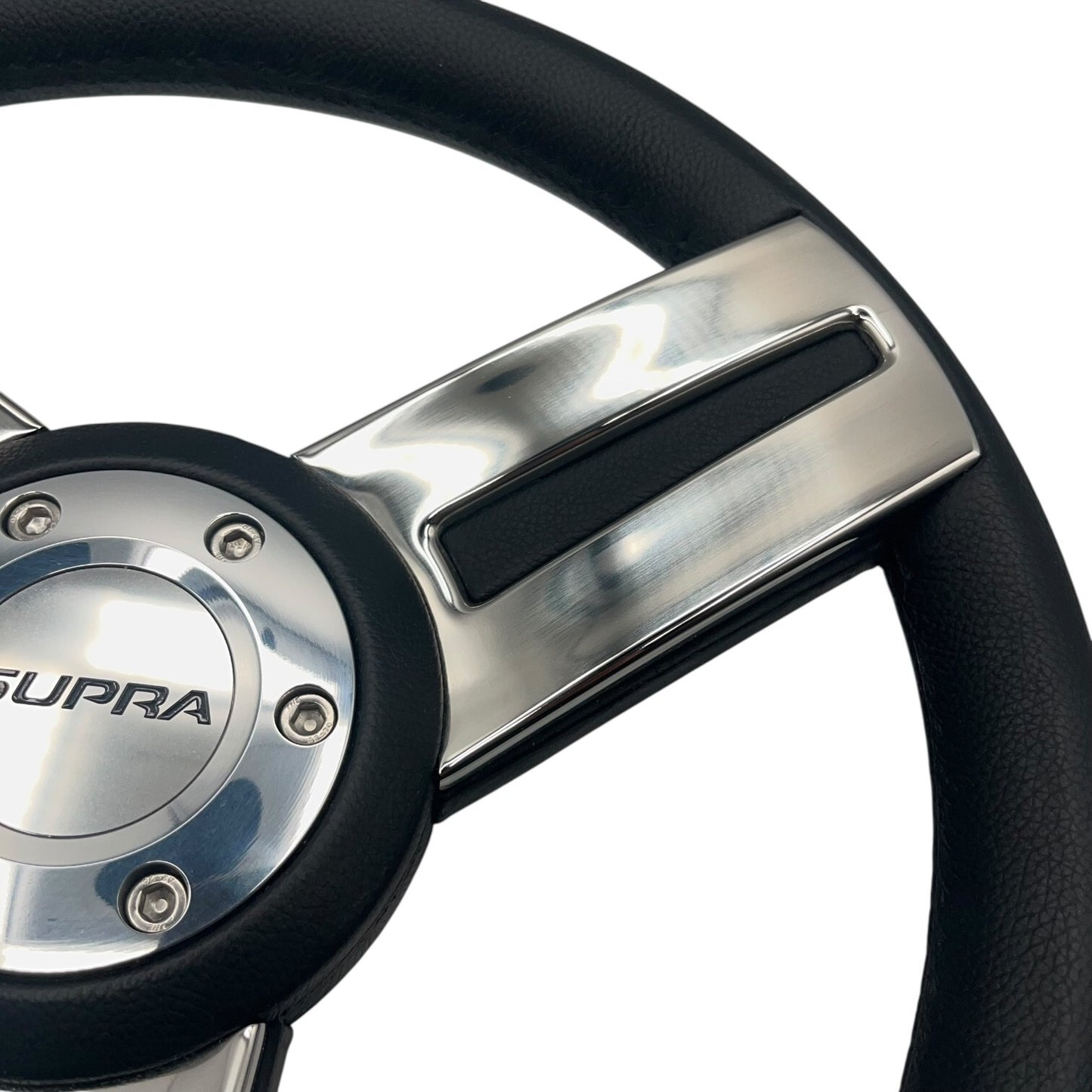 Gussi Italia Marine Steering Wheel Stainless Steel Spokes Soft Touch Rim | Supra