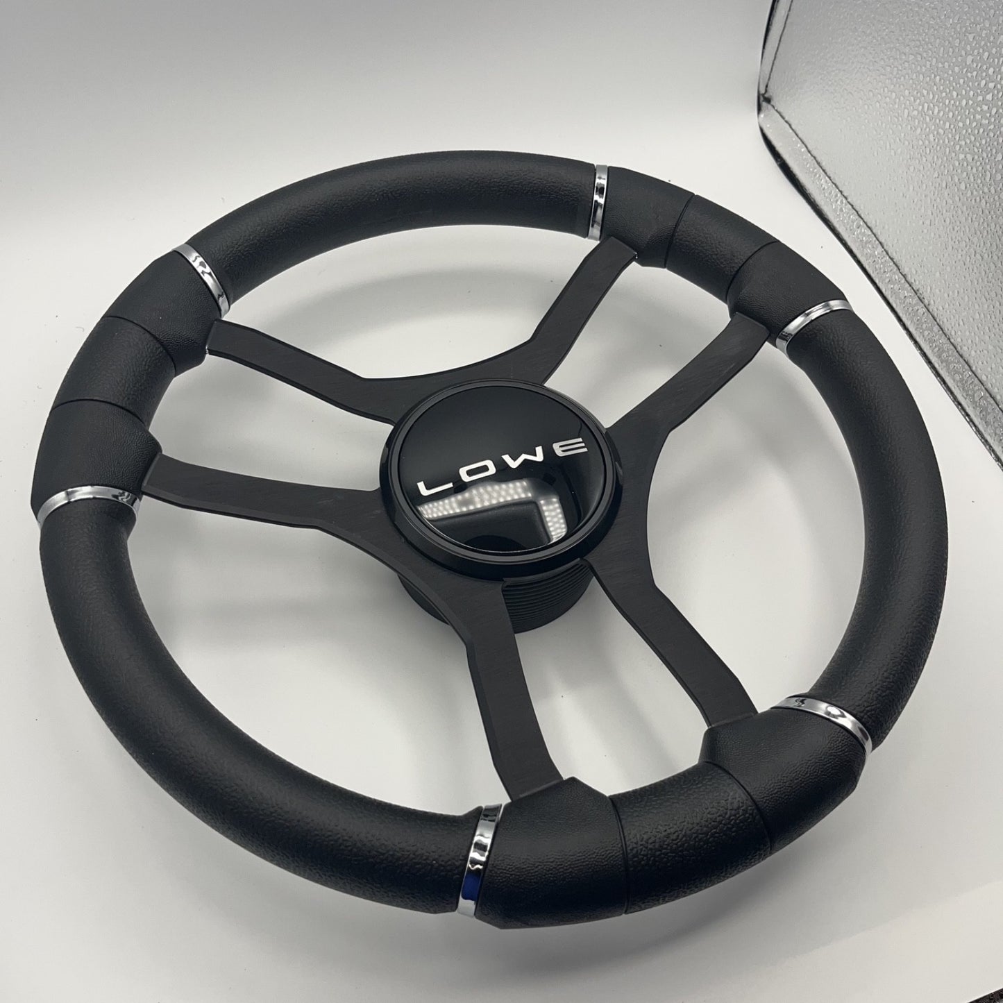Malera Boat Steering Wheel Black Aluminum Spokes | Lowe Boats