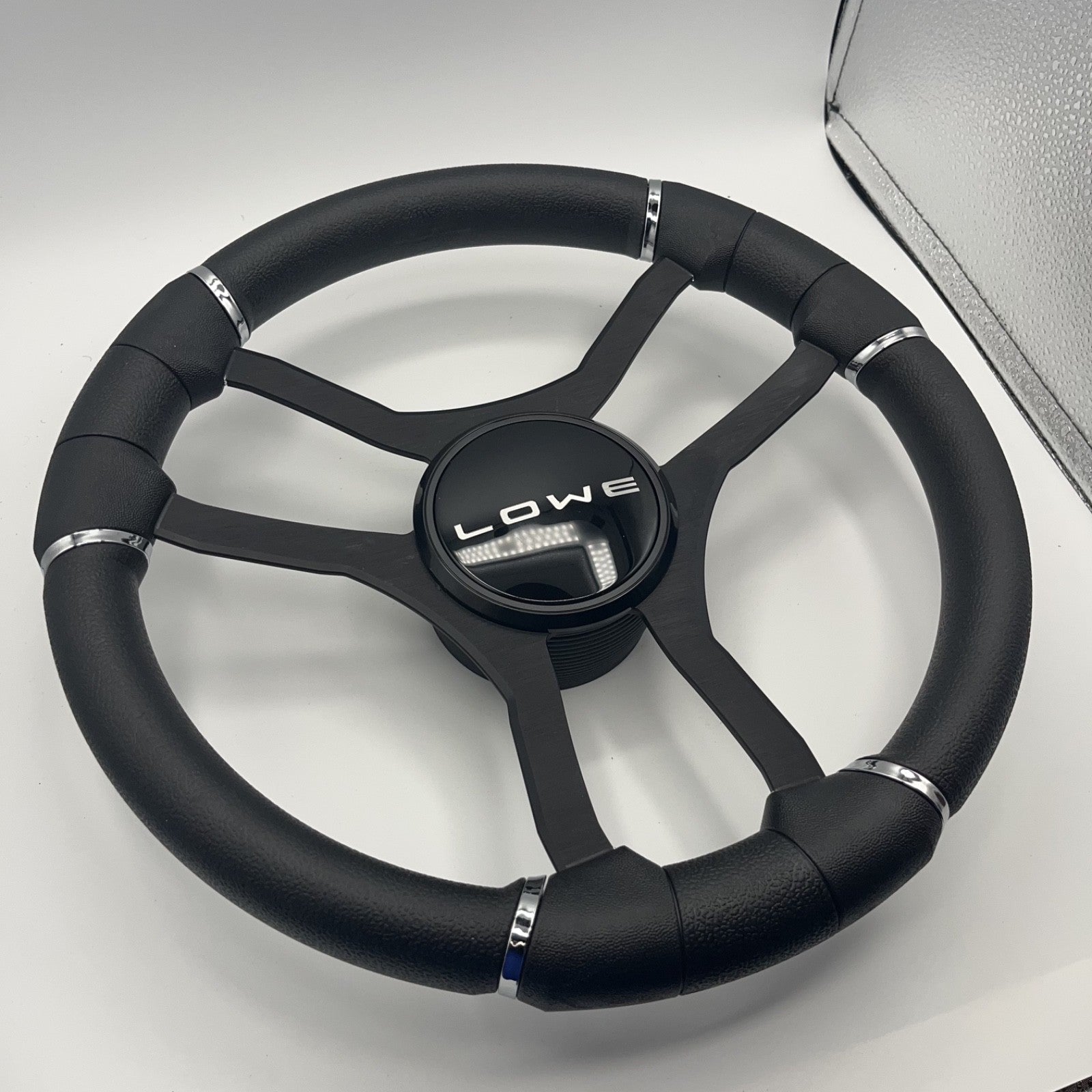 Malera Boat Steering Wheel Black Aluminum Spokes | Lowe Boats