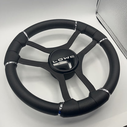 Malera Boat Steering Wheel Black Aluminum Spokes | Lowe Boats