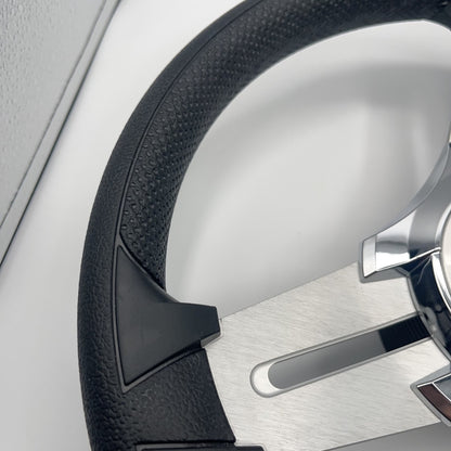 Model 15 Marine Steering Wheel Brushed Aluminum Spokes | Legend Boats