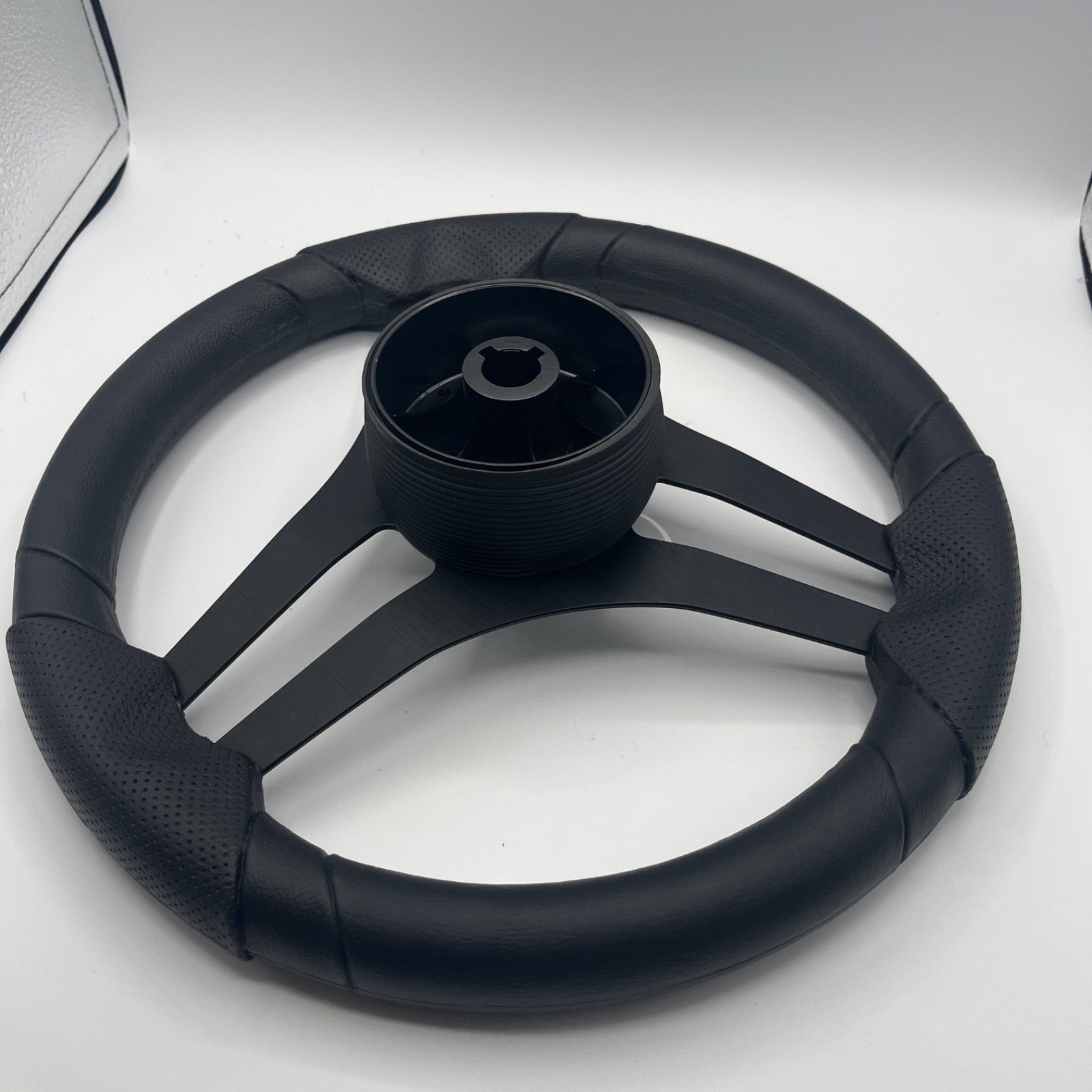 Molinara Marine Steering Wheel Black Brushed Alum Spokes | Gussi Italia