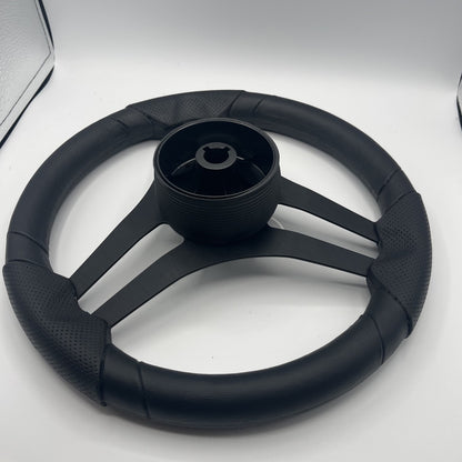 Molinara Marine Steering Wheel Black Brushed Alum Spokes | Gussi Italia