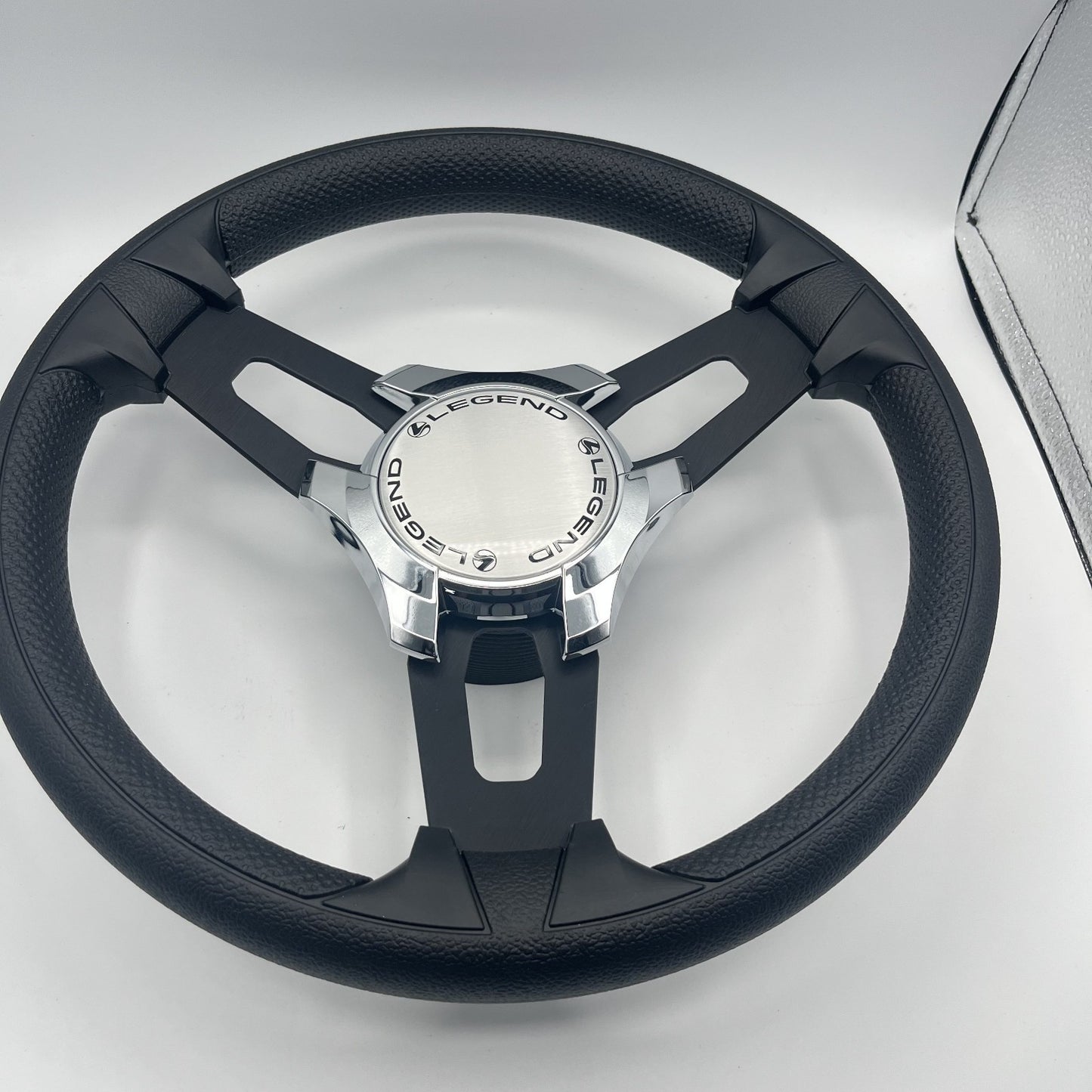 Gussi Italia Boat Model 15 Steering Wheel Black Brushed Alum Spokes |Legend