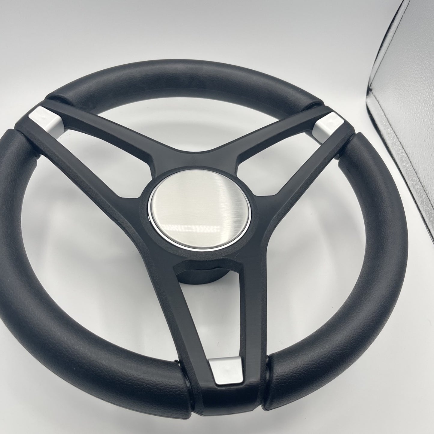 Molino Black w/Soft Touch Urethane Rim Boat Steering Wheel | Blank