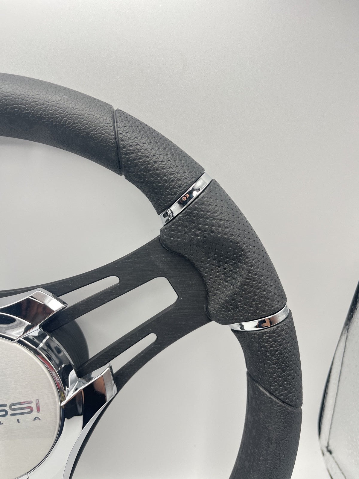 Gussi Italia Boat Steering Wheel Black Brushed Alum Spokes | Gussi Italia