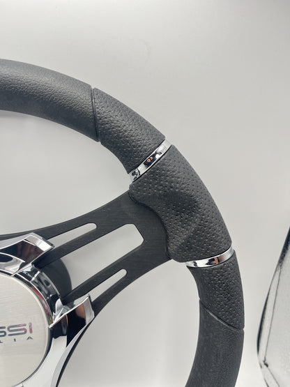 Gussi Italia Boat Steering Wheel Black Brushed Alum Spokes | Gussi Italia