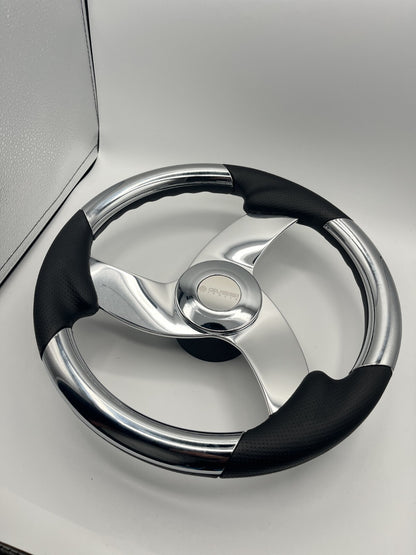 Model M533 Boat Steering Wheel Polished Aluminum Spokes | Gussi Italia