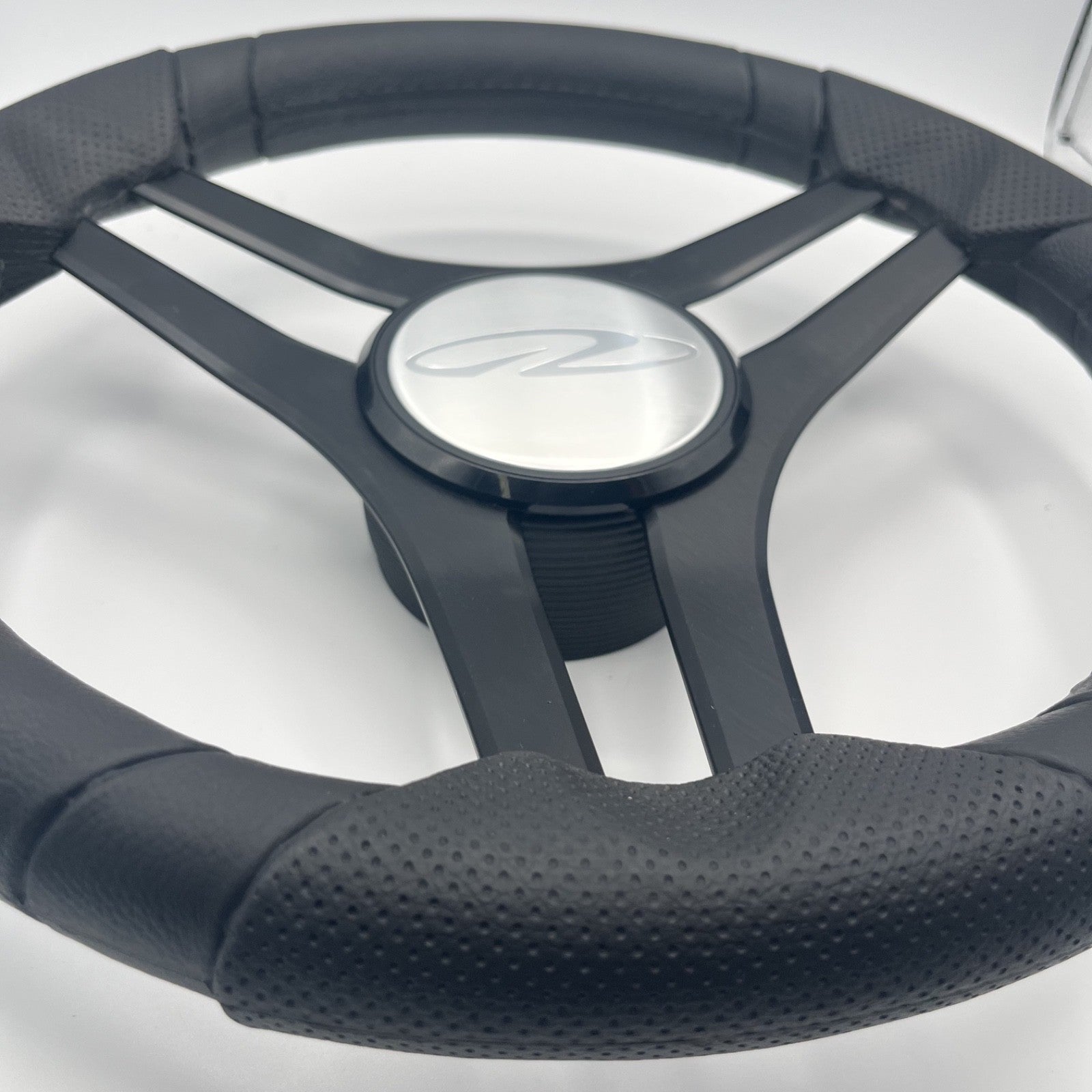 Molinara Marine Steering Wheel Black Brushed Alum Spokes | Regal