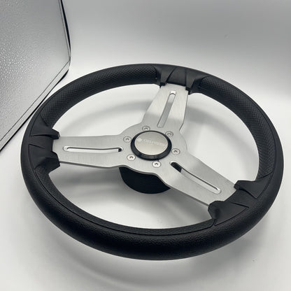 Model 15A Marine Steering Wheel Brushed Alum Spokes | Gussi Italia Cap