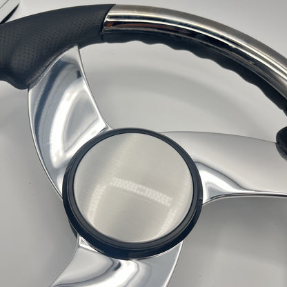 Model M533 Boat Steering Wheel Polished Alum Spoke | Plain