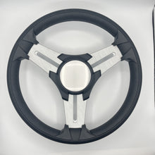 Model 15 Marine Steering Wheel Brush Alum Spokes | Black Blank
