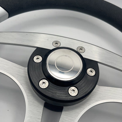 Badia Boat Steering Wheel Brushed Aluminum Spokes | Target Snap-in