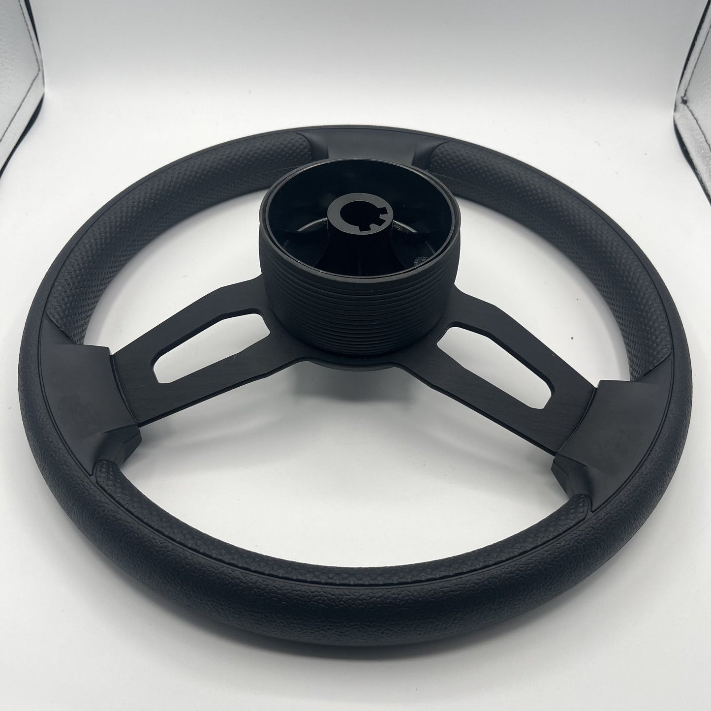 Gussi Italia Model 15 Steering Wheel Blk Brushed Alum Spokes | BlackTarget