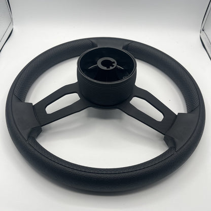 Gussi Italia Model 15 Steering Wheel Blk Brushed Alum Spokes | BlackTarget