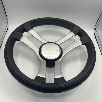 Benaco Boat Steering Wheel Brushed Aluminum Spokes | Bentley
