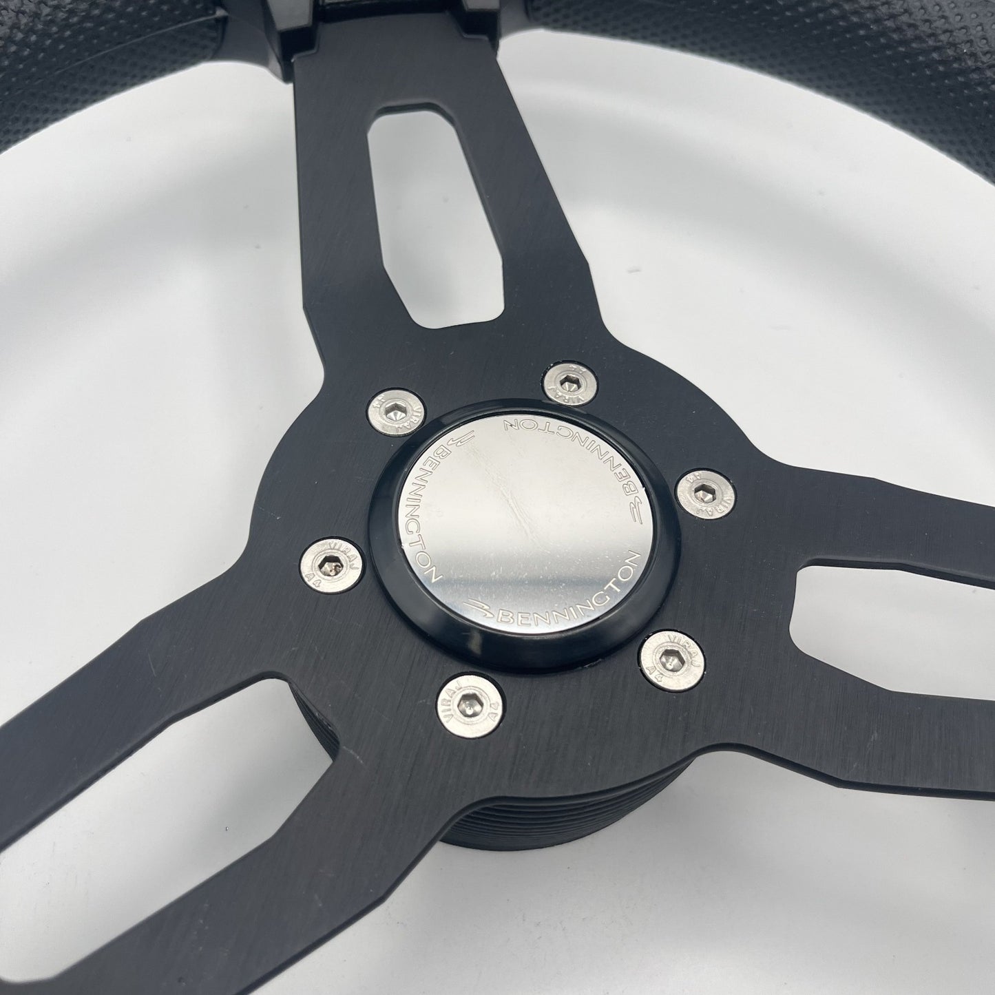 Gussi Italia Model 15 Steering Wheel Blk Brushed Alum Spokes | Bennington