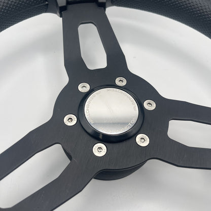 Gussi Italia Model 15 Steering Wheel Blk Brushed Alum Spokes | Bennington