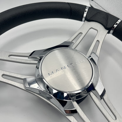 Verona Boat Steering Wheel Brush Alum Spoke | Manitou Boats