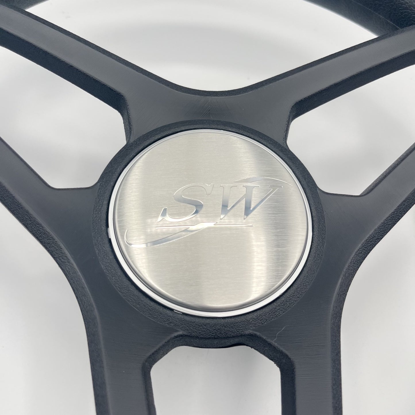 Molino Black w/Soft Touch Urethane Rim Boat Steering Wheel | Blue Wave