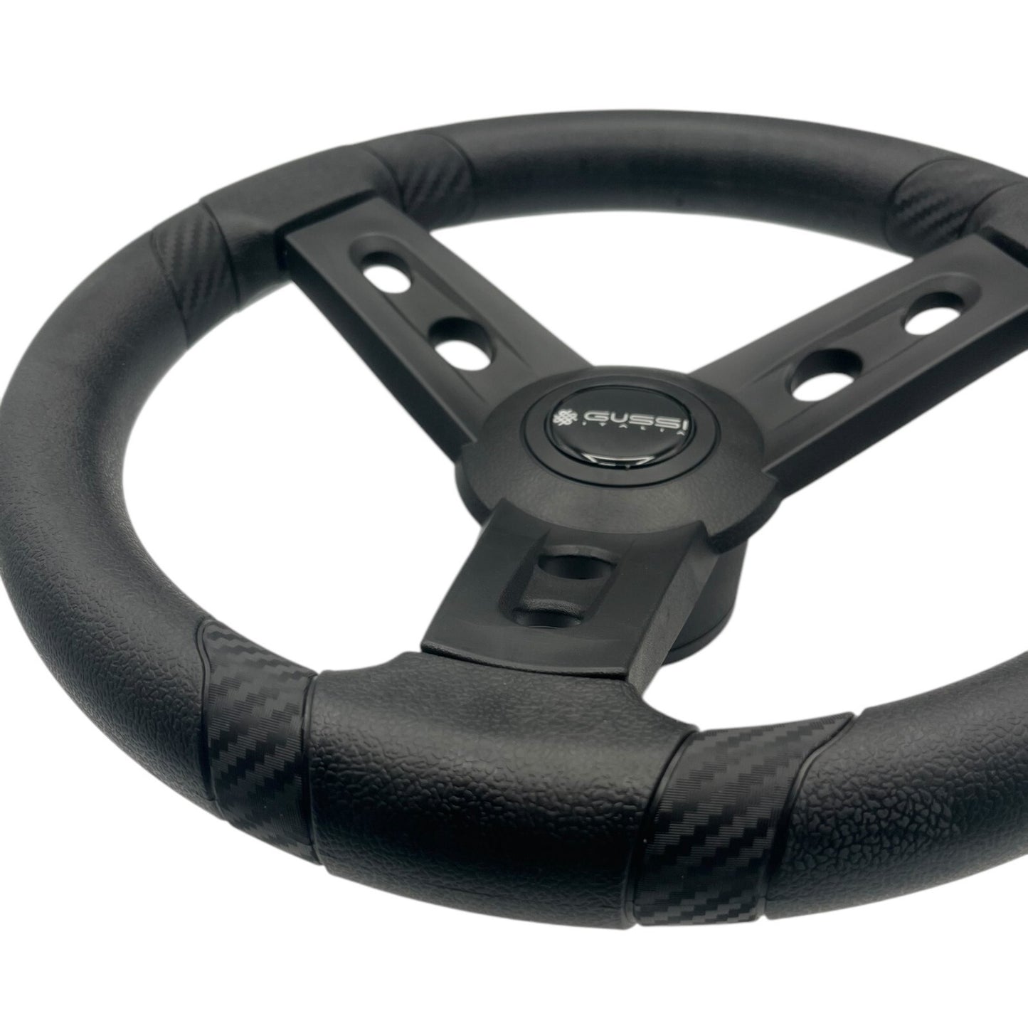 Lugana Black Marine Steering Wheel | Gussi Italia