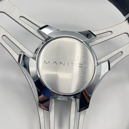 Gussi Italia Boat Steering Wheel Brushed Aluminum Spokes | Manitou Boats