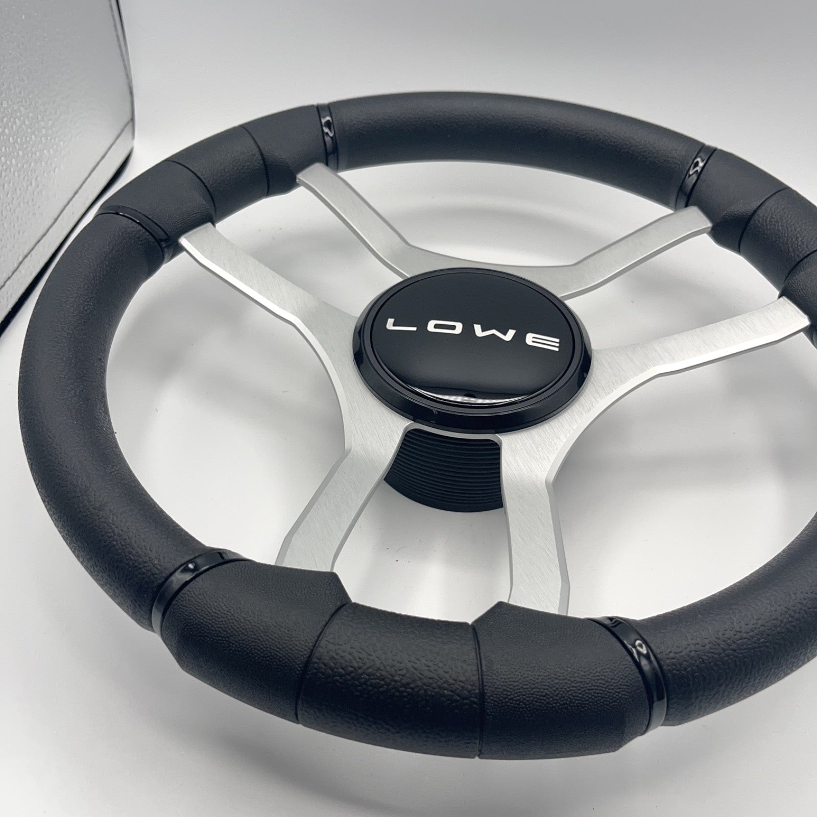 Malera Boat Steering Wheel Brushed Aluminum Spokes | Lowe Boats