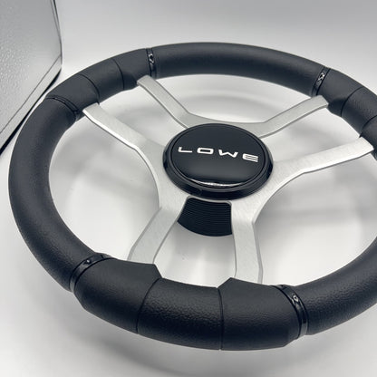 Malera Boat Steering Wheel Brushed Aluminum Spokes | Lowe Boats