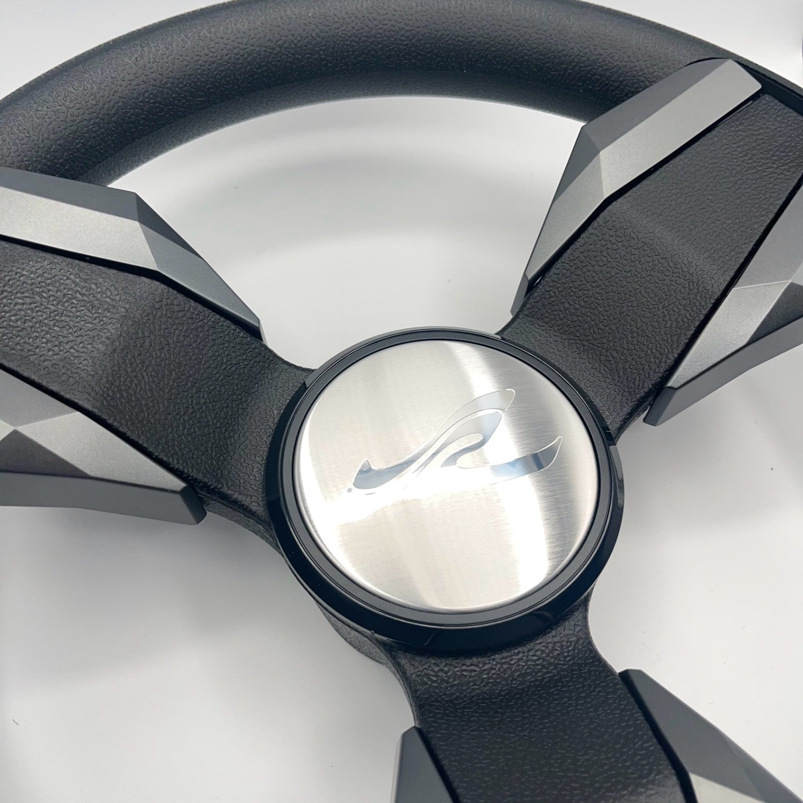 Collina Boat Steering Wheel Dark Gray Inserts - SeaRay - Keyed ONLY