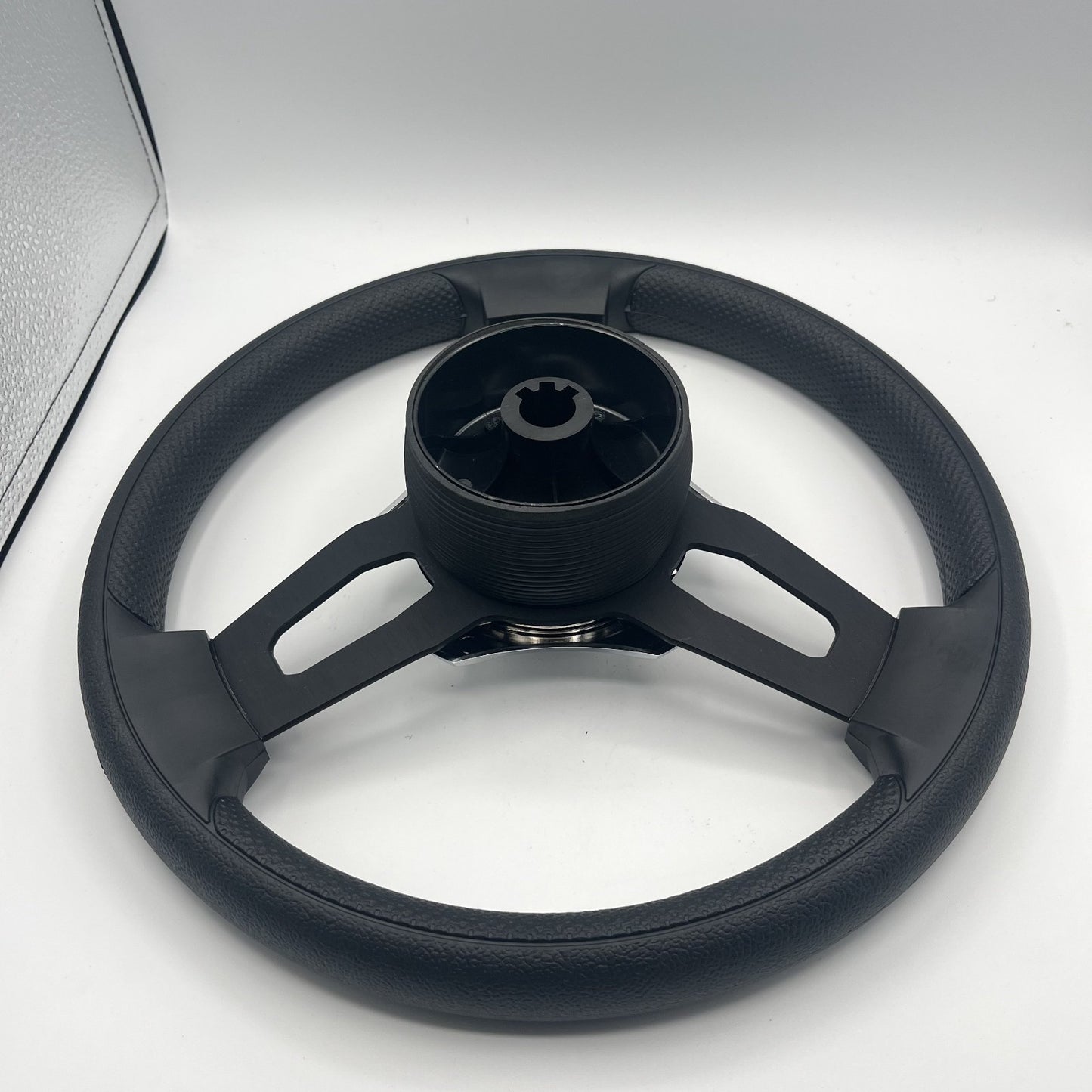 Gussi Italia Boat Model 15 Steering Wheel Black Brushed Alum Spokes |Legend