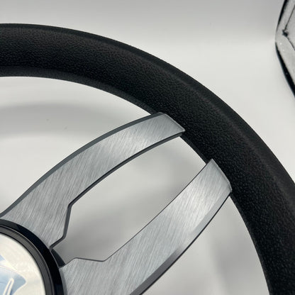 Cabrio Boat Steering Wheel Gray Brushed Alum Spoke | Stingray Boat