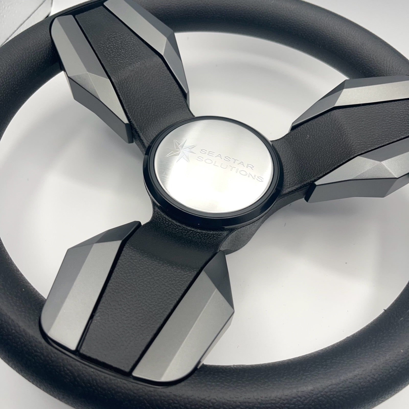 Collina Boat Steering Wheel Dark Gray Inserts - Seastar - Keyed ONLY