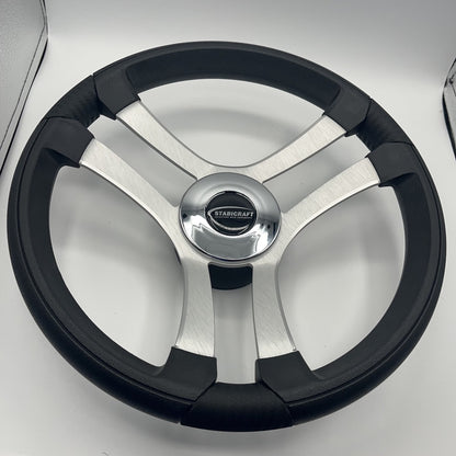 Benaco Boat Steering Wheel Brushed Aluminum Spokes | Stabicraft
