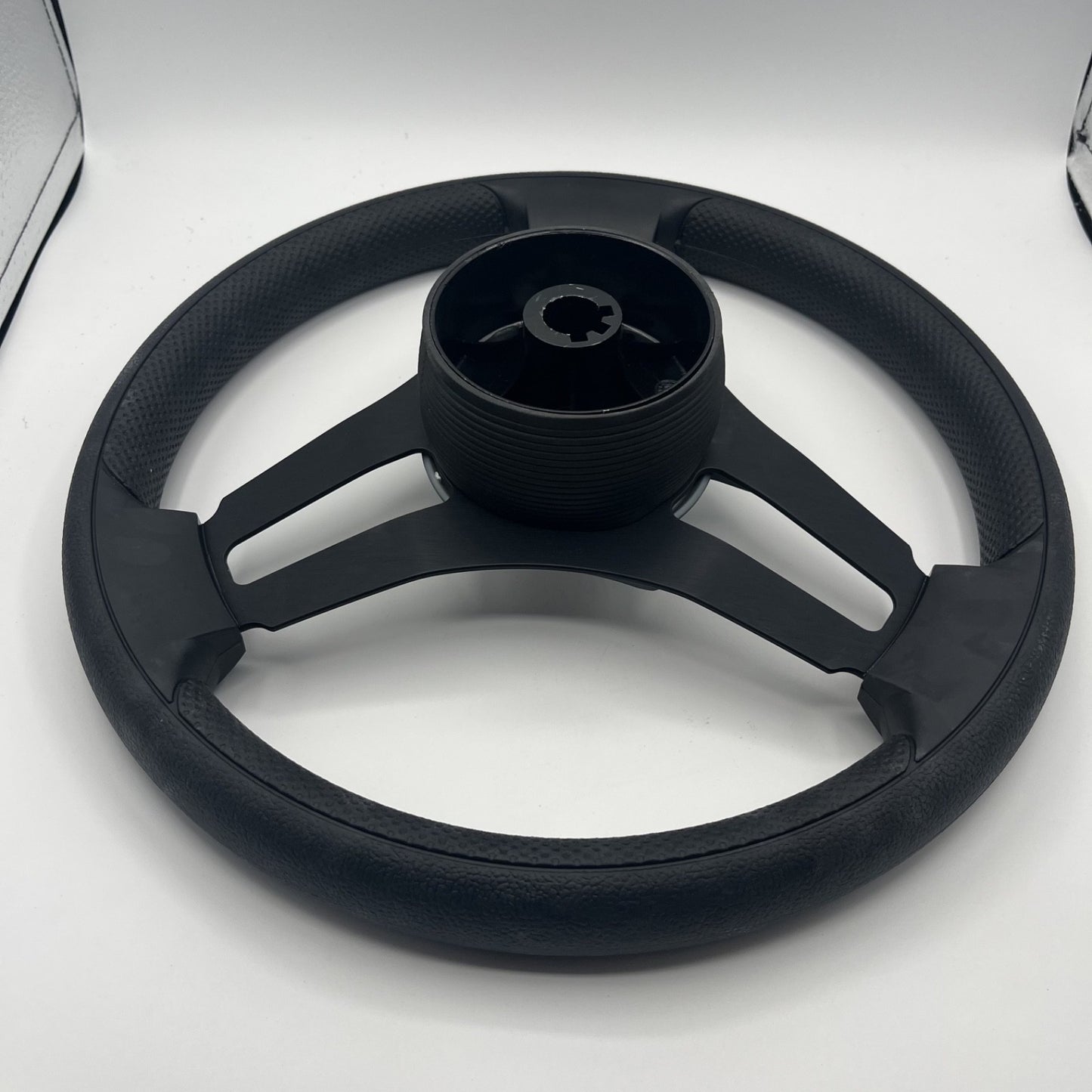 Gussi Italia Marine Steering Wheel Black Brush Metal Spokes | Plain
