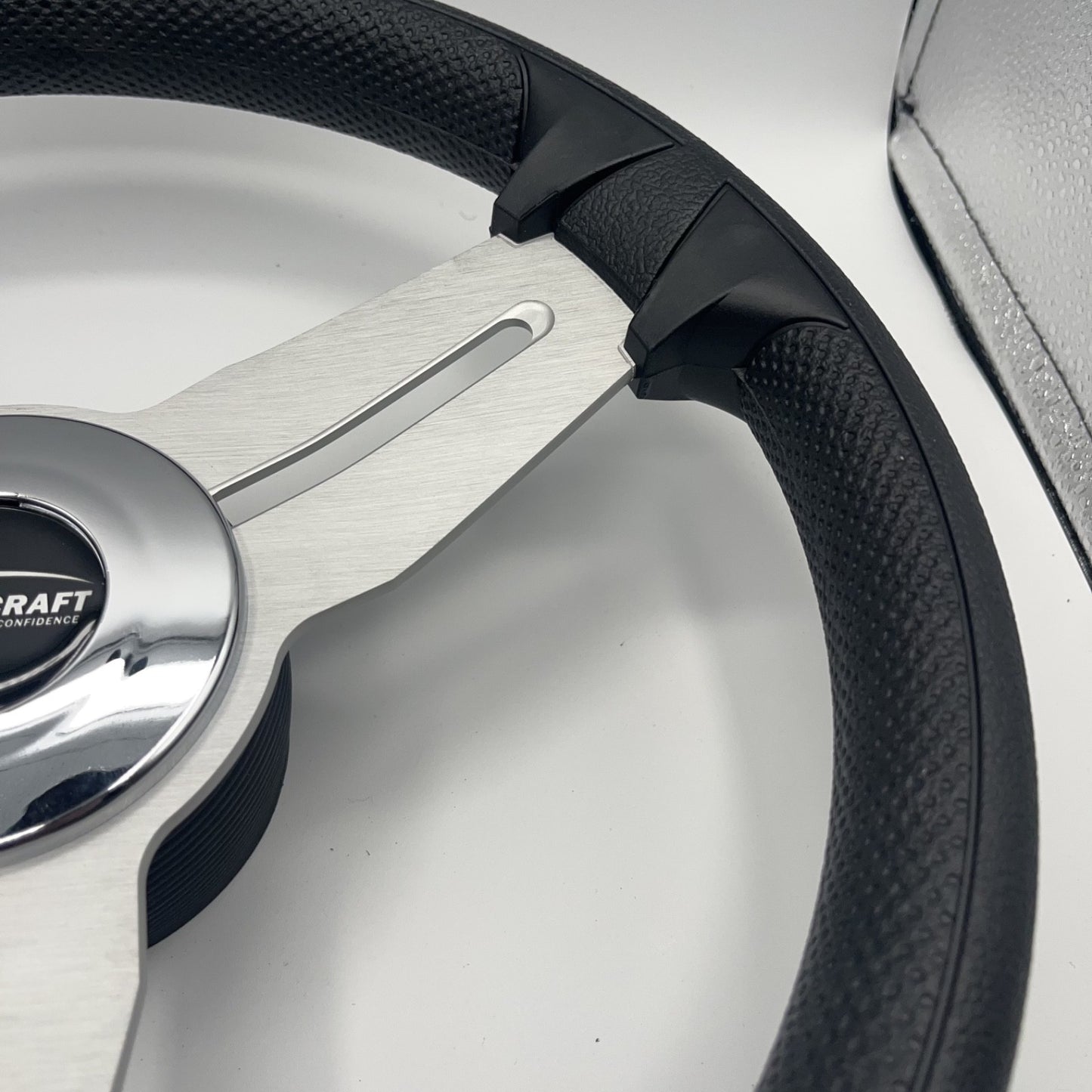 Model 15A Marine Steering Wheel Brushed Alum Spokes | Stabicraft Cap