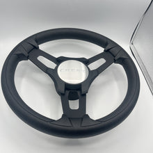 Model 15 Boat Steering Wheel Black Brushed Alum Spokes |Blk Crest