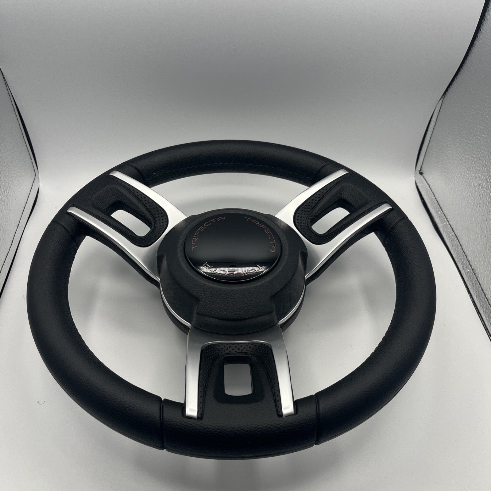 Gussi Italia Black Model 702 Steering Wheel | Trifecta Boats