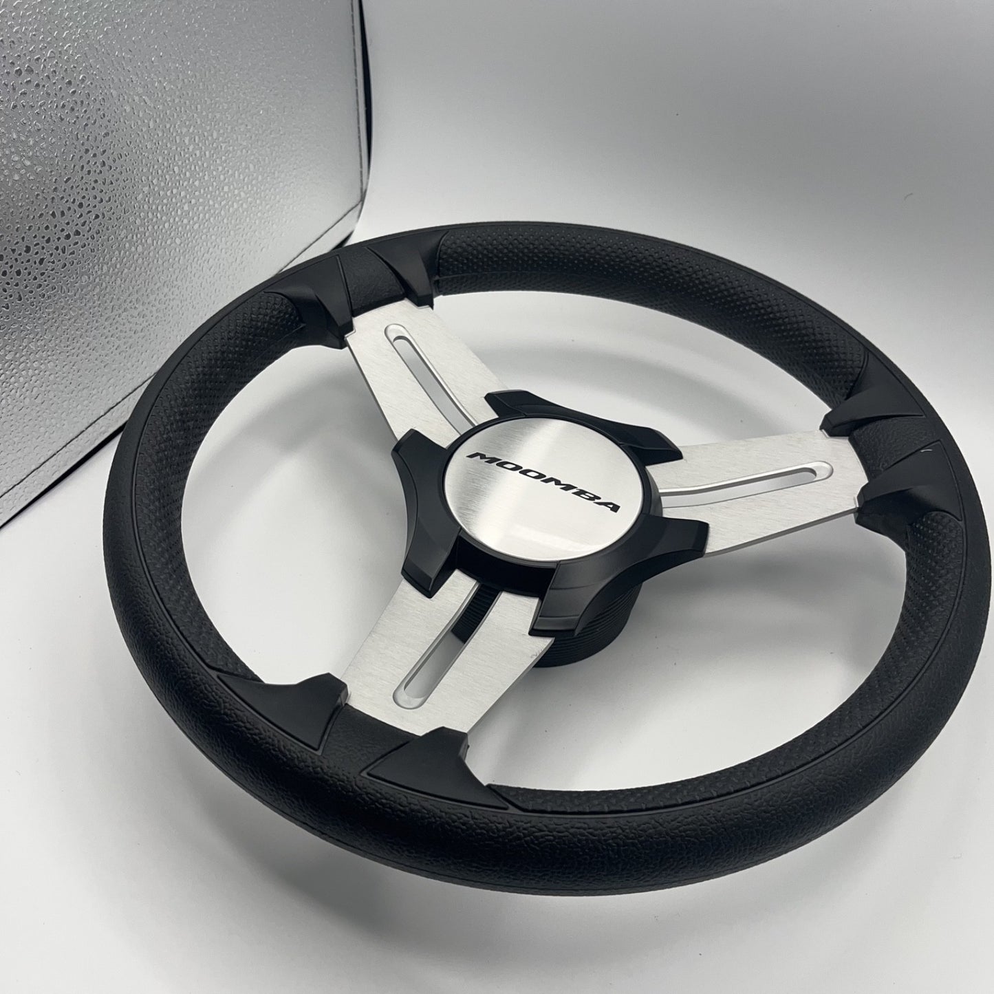 Model 15 Marine Steering Wheel Brushed Aluminum Spokes | Moomba