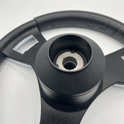 Model M13C Black & Chrome Steering Wheel fits E-Z-GO Golf Carts