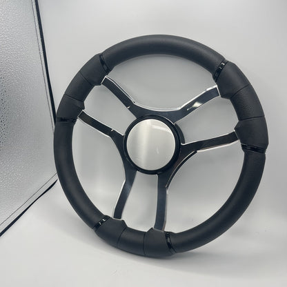 Malera Boat Steering Wheel Chrome Spokes | Plain