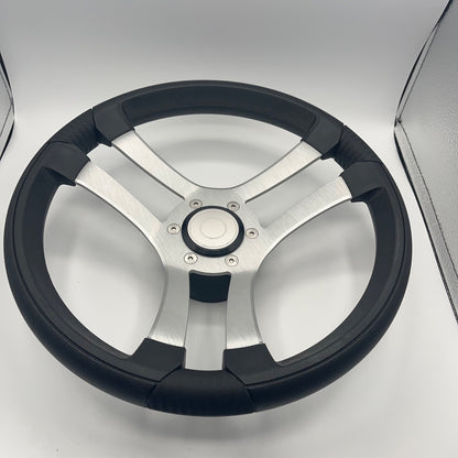 Benaco Boat Steering Wheel Brushed Aluminum Spokes | Target Snap-in