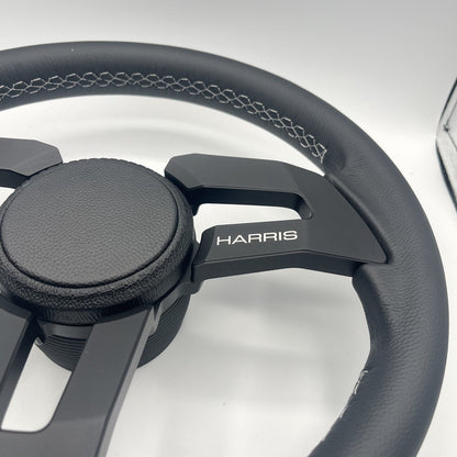 Gussi Italia Boat Sinel Steering Wheel Black Billet Aluminum Spoke | Harris
