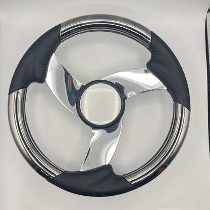 Model M533 Boat Steering Wheel Polished Alum Spoke | Plain