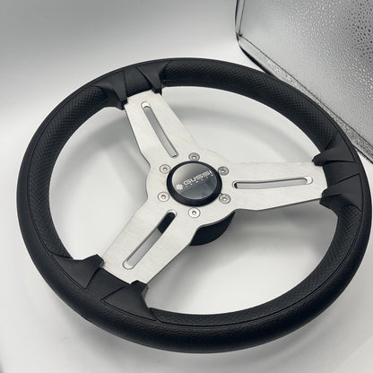 Model 15A Marine Steering Wheel Brushed Alum Spokes | Gussi Italia Cap
