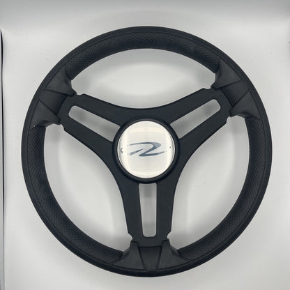 Gussi Italia Marine Steering Wheel Black Brush Metal Spokes |Regal
