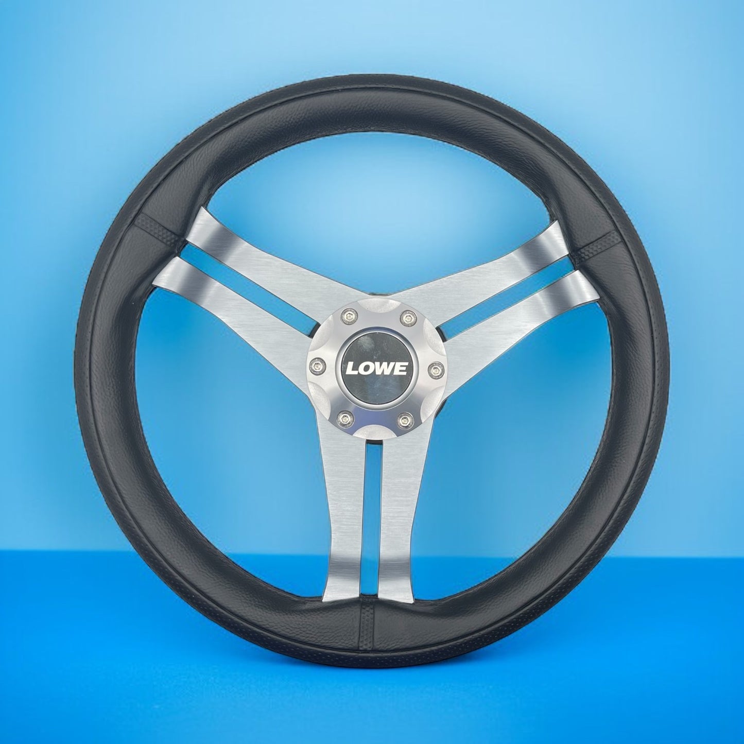 W208 Steering Wheel Gray Brushed Alum Spoke | Lowe Boats
