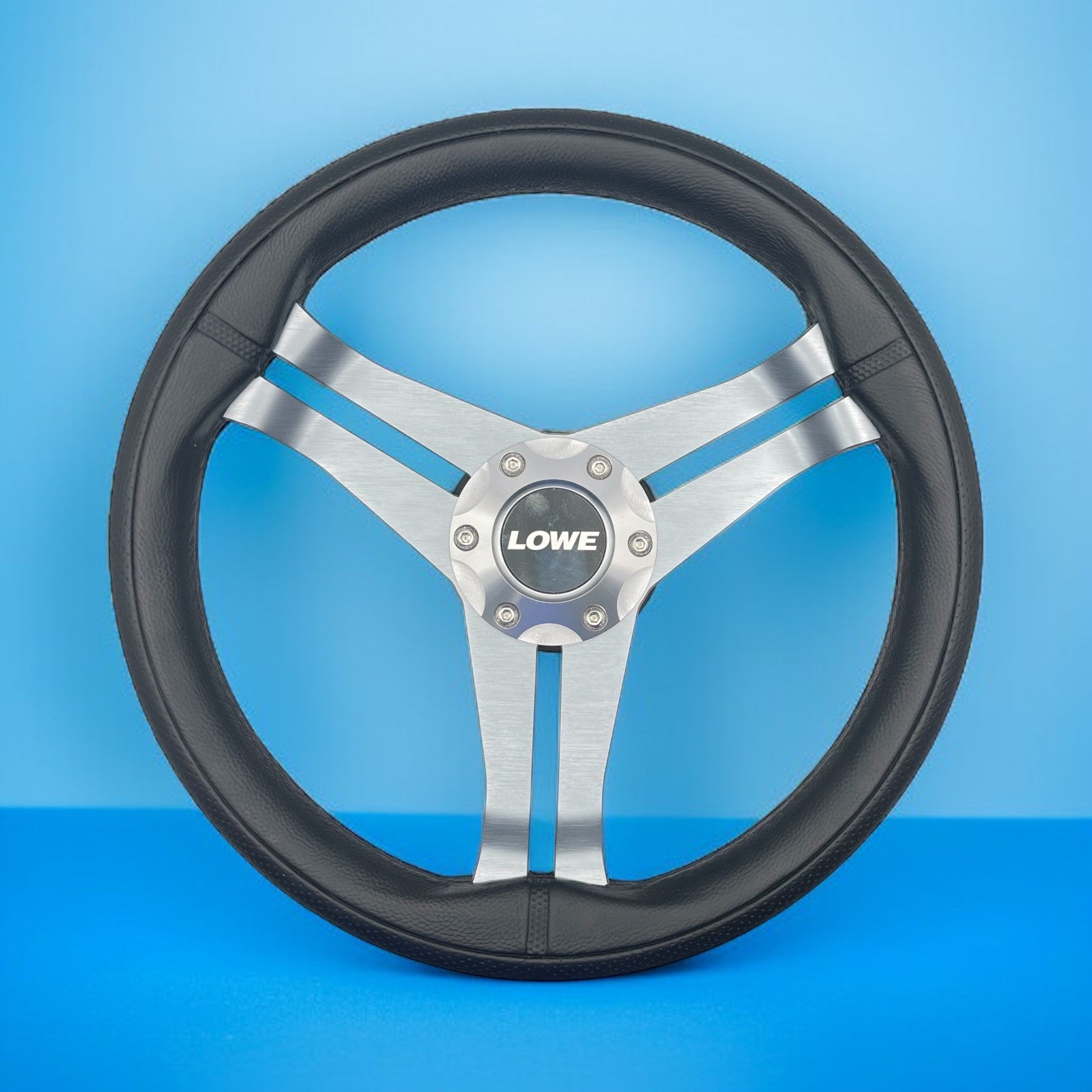 W208 Steering Wheel Gray Brushed Alum Spoke | Lowe Boats