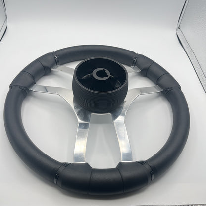 Malera Boat Steering Wheel Chrome Spokes | ABS Chrome Dome - Gussi SS Center